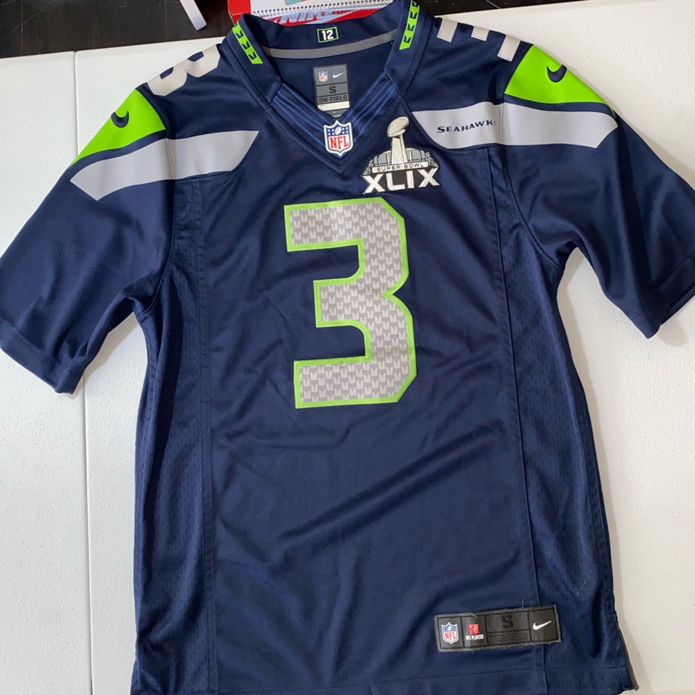 Seattle Seahawks Super Bowl XLIX #3 Russell Wilson NFL On Field Jersey | Size S - Picture 8 of 16